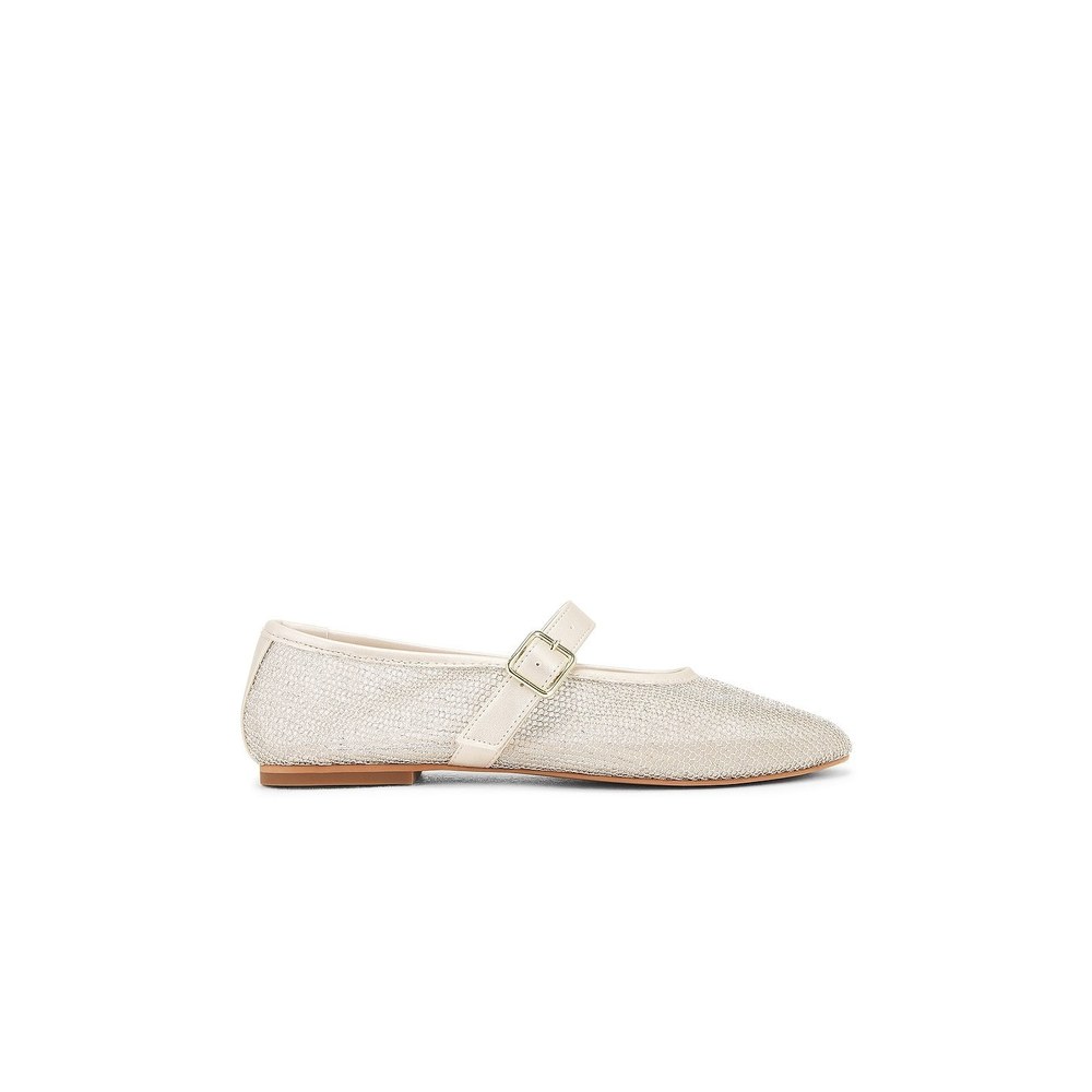 Steve Madden Dreaming Flats in Light Gold Mesh sheer ballet loafer shiny - Picture 9 of 9